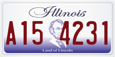 IL license plate A154231