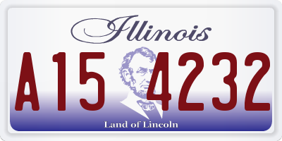 IL license plate A154232