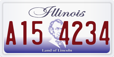 IL license plate A154234