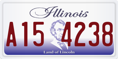 IL license plate A154238