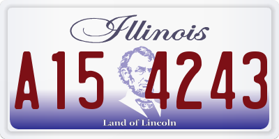 IL license plate A154243