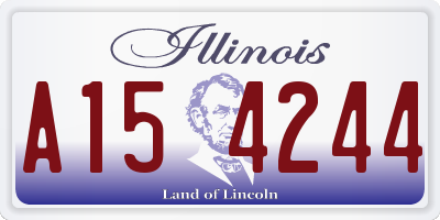 IL license plate A154244
