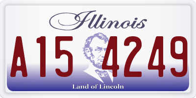 IL license plate A154249