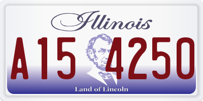 IL license plate A154250