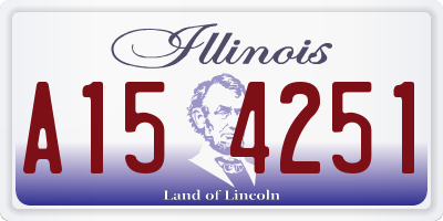 IL license plate A154251