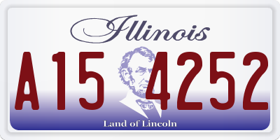 IL license plate A154252