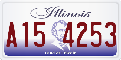 IL license plate A154253