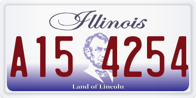 IL license plate A154254