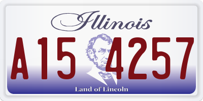 IL license plate A154257