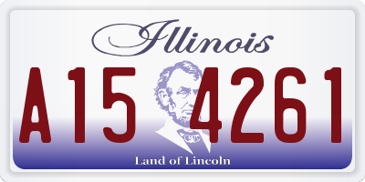IL license plate A154261
