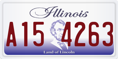 IL license plate A154263