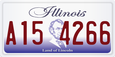IL license plate A154266
