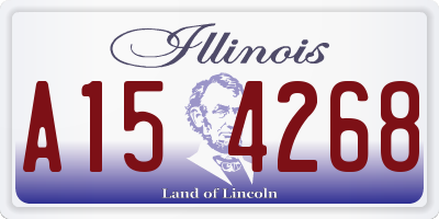 IL license plate A154268