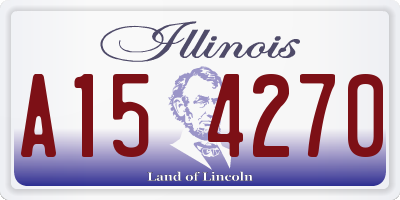 IL license plate A154270