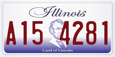 IL license plate A154281