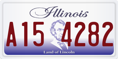 IL license plate A154282