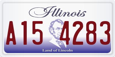 IL license plate A154283