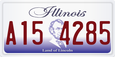 IL license plate A154285