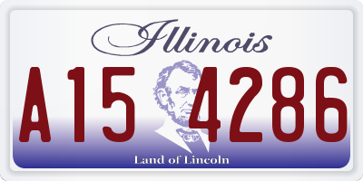 IL license plate A154286