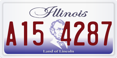 IL license plate A154287