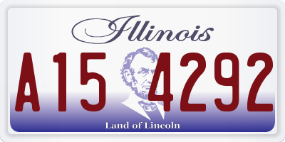 IL license plate A154292