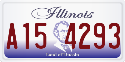 IL license plate A154293