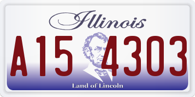 IL license plate A154303