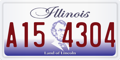 IL license plate A154304