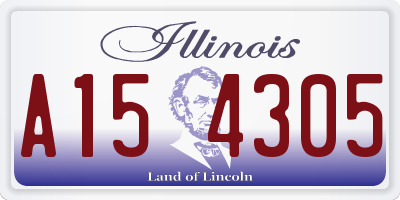 IL license plate A154305