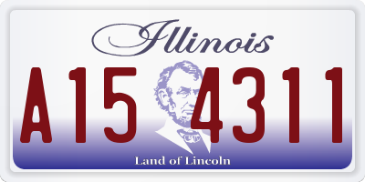IL license plate A154311