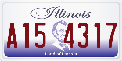 IL license plate A154317