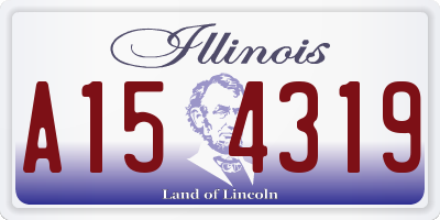 IL license plate A154319