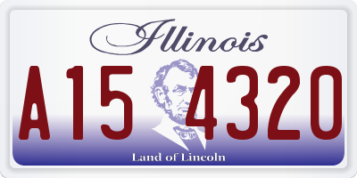 IL license plate A154320
