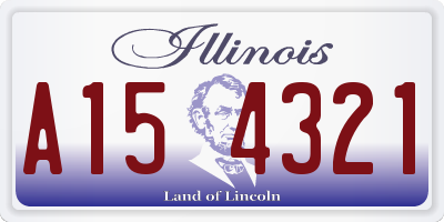 IL license plate A154321