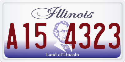 IL license plate A154323