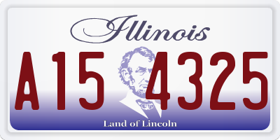 IL license plate A154325