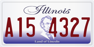 IL license plate A154327