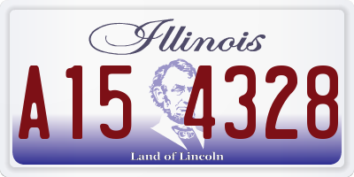 IL license plate A154328