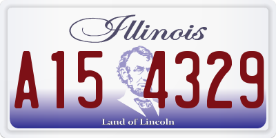 IL license plate A154329