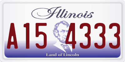 IL license plate A154333