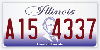 IL license plate A154337