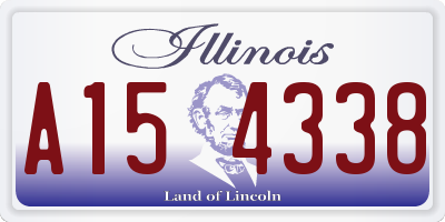 IL license plate A154338