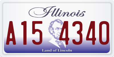 IL license plate A154340