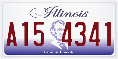IL license plate A154341