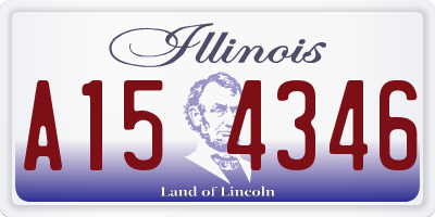 IL license plate A154346