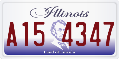 IL license plate A154347