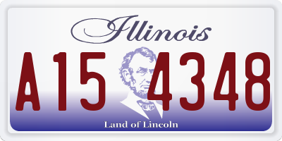 IL license plate A154348