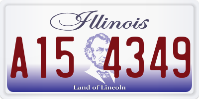IL license plate A154349