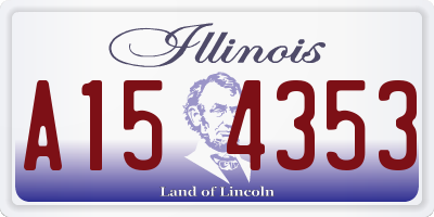 IL license plate A154353