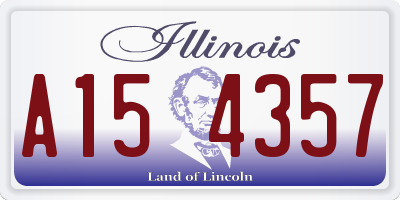 IL license plate A154357